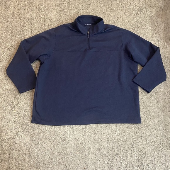 Daniel Cremieux Other - Cremieux Mens 1/4 Zip Navy Blue 3XB Diamond Quilted Pullover Activewear